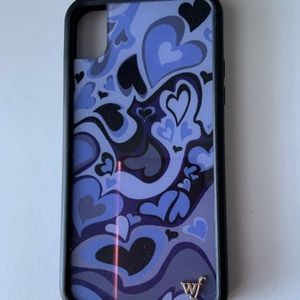 Salem Mitchell Blue Hearts Wildflower iPhone XR Case